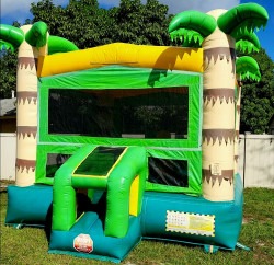 1000020478 1765374369 Tropical Palm Tree Bounce House w. Basketball Hoop