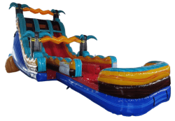 22' Tropic Shock Hybrid Double Lane WaterSlide (New 2024)