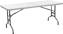 6Ft White Table